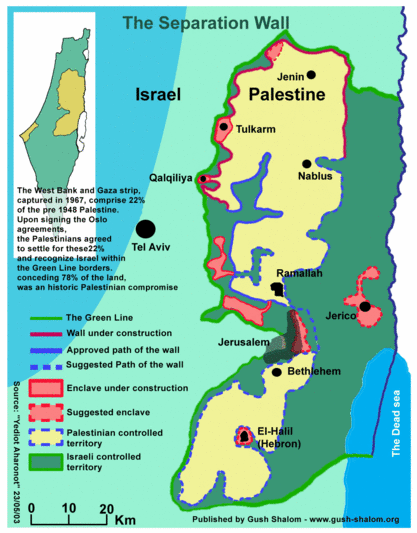The Separation Wall's map