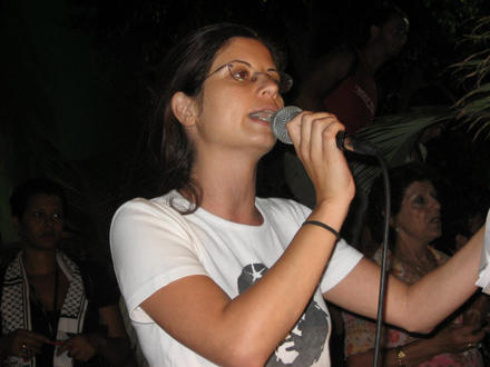 Abeer Kopti, from Haifa sectiob of "Women Against War"