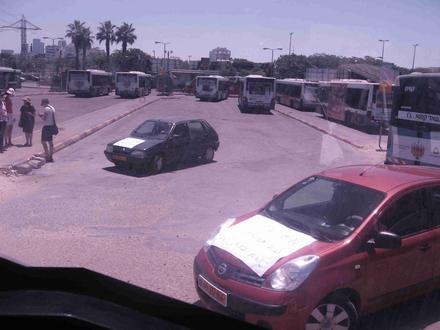 Cars preparing to set out